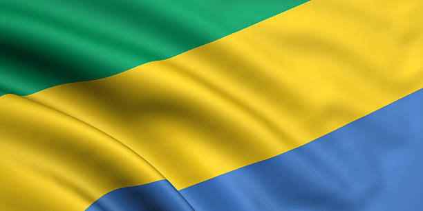 Flag Of Gabon stock photo