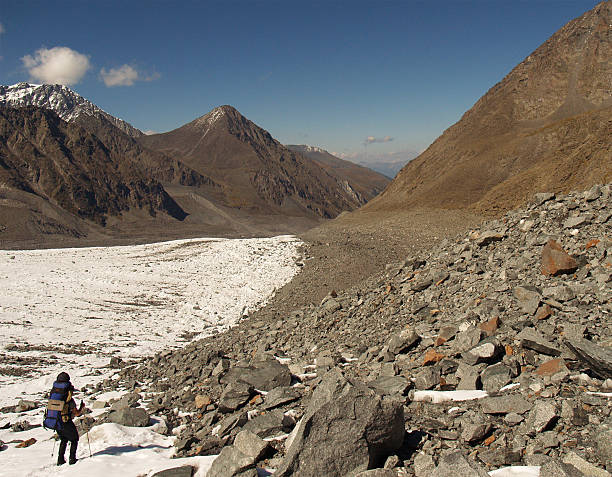istock Man descends from the mountains 147244110