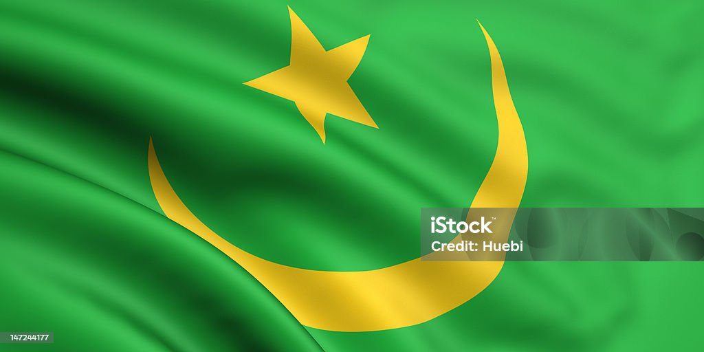 Bandeira da Mauritânia - Royalty-free Bandeira Foto de stock