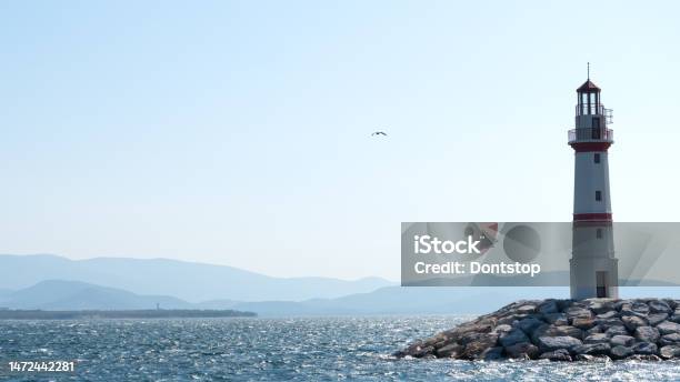 Lighthouse Stock Photo - Download Image Now - Lighthouse, Wave - Water, Bay of Water