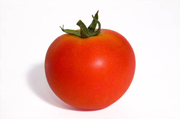 Juicy red tomato stock photo