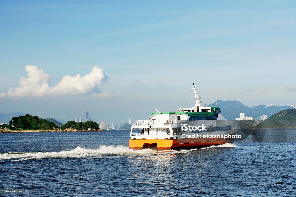 Hong Kong Fast ferry boat sailing to Hong Kong, Hong Kong Adulation Stock Photo
