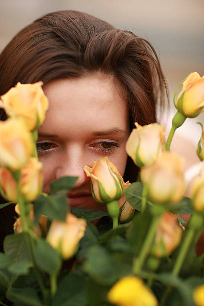 istock Girl with roses 147245101