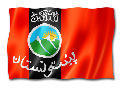 Pashtuns ethnic flag, Afghanistan and Pakistan. 3D illustration