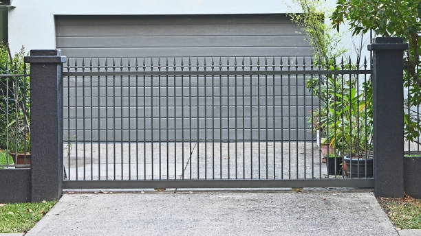 istock Metal entrance gate 1472455214