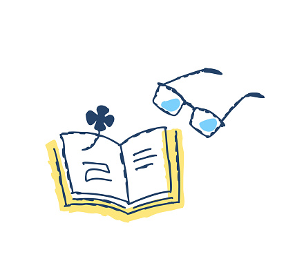 glasses, reading, book, novel, study, bookmark