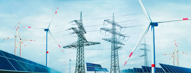 istock Renewable energies with wind power and solar energy 1472468293