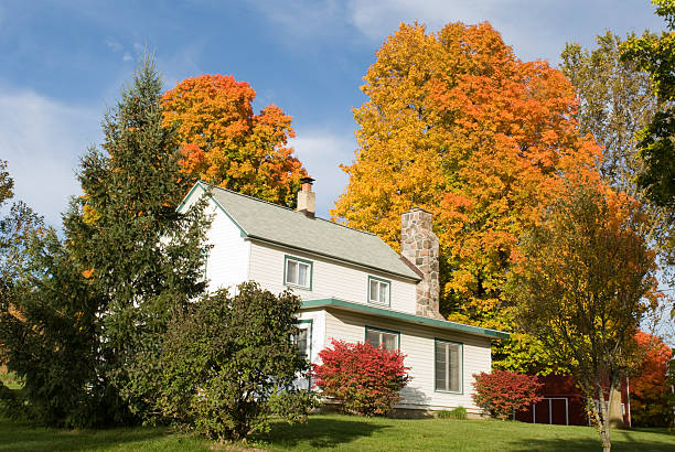 istock Michigan Farmhouse in the Fall 147247087