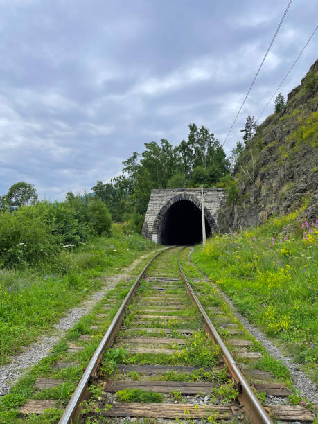 istock Railway along the Lake Baikal, Russia 1472474491