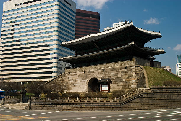 istock Ancient Namdaemun City Gate Meets Modern Skyscrapers 147247487