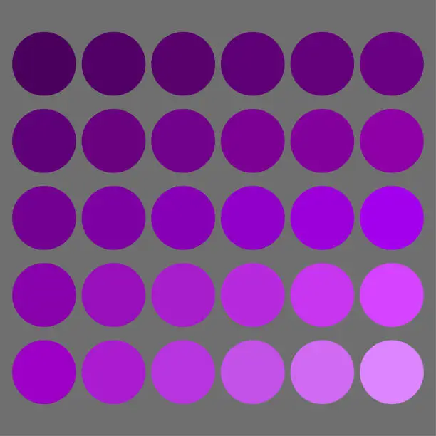 Vector illustration of Modern blue palette circles. Color palette. Vector illustration.