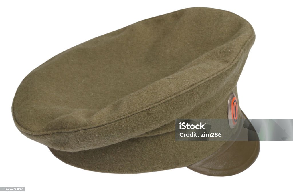Imperial Russian Army cap isolated on white background 1914 Stock Photo