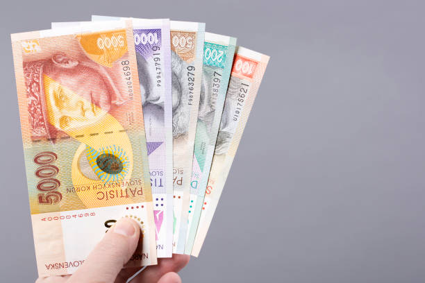 istock Slovak money on a gray background 1472476874