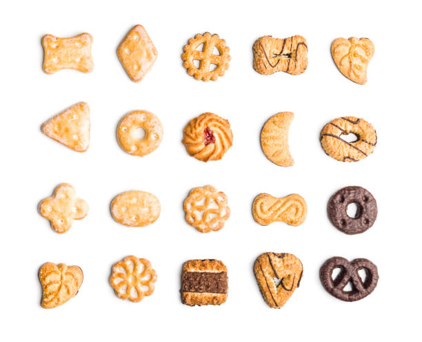 istock Assorted various cookies. Sweet biscuits isolated on white background. 1472476919