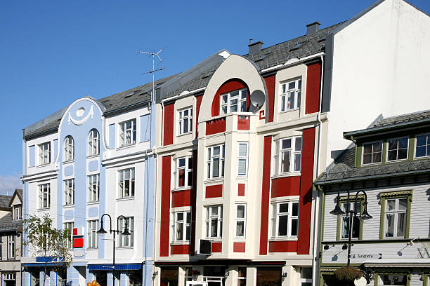 istock Old architecture in Harstad city, Norway 147247727