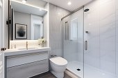 clean white and minimal bathroom