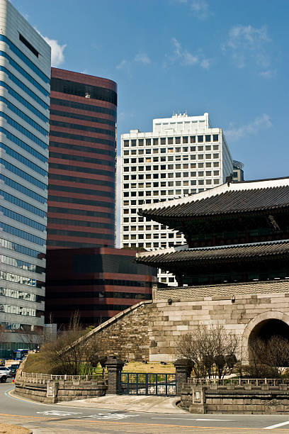 istock Ancient Namdaemun City Gate Meets Modern Skyscrapers 147247994