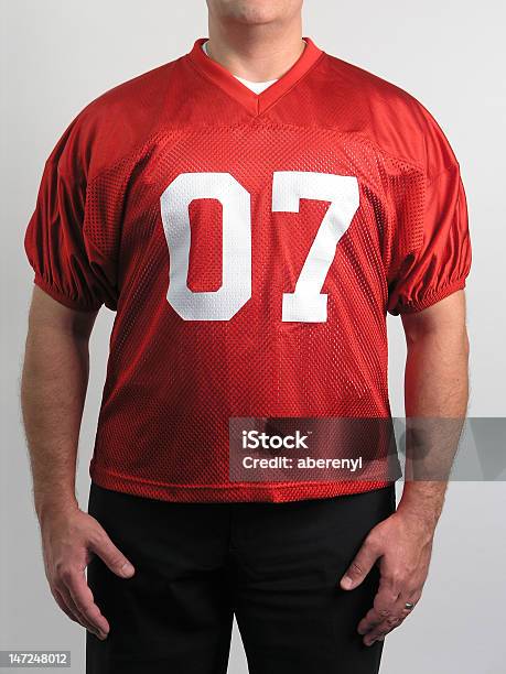 Football Jersey On Man Stock Photo - Download Image Now - Sports Jersey, American  Football - Sport, Men - iStock