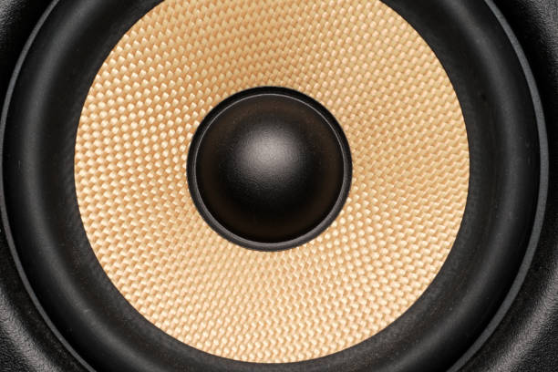 Macro of woofer speaker