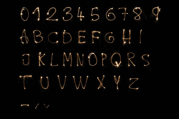 istock Alphabet made of sparkler design 147248807