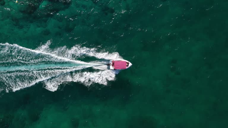 Motorboat in a tropical sea