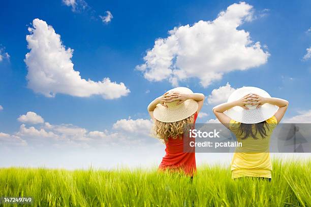 Happy Friends Enjoying The Summer Stock Photo - Download Image Now - Activity, Adult, Agricultural Field