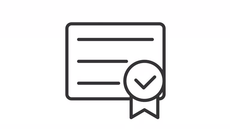 Animated diploma linear icon