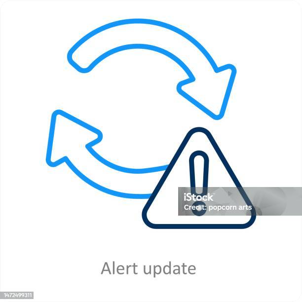 Updated Alert Icon Alert Update Stock Illustration - Download Image Now - Arrow Symbol ...