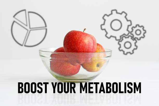 istock Boost Your Metabolism is shown using the text and photo of apples 1472501404