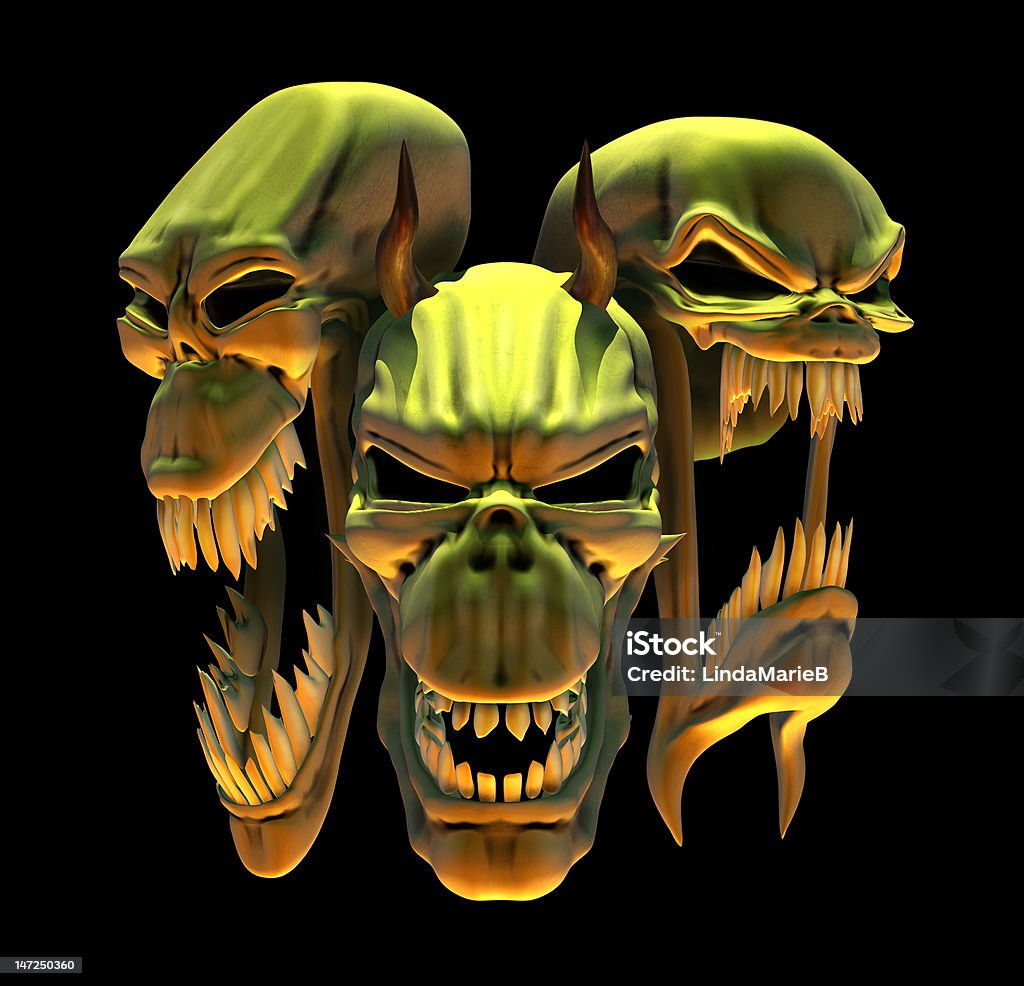 Riendo Demonio Skulls - Foto de stock de Demonio - Personaje ficticio libre de derechos