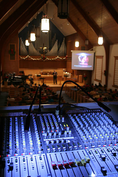 istock Running sound at a church night service 147250506