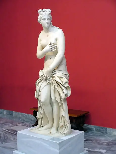 An old Greek statue of Aphrodite.