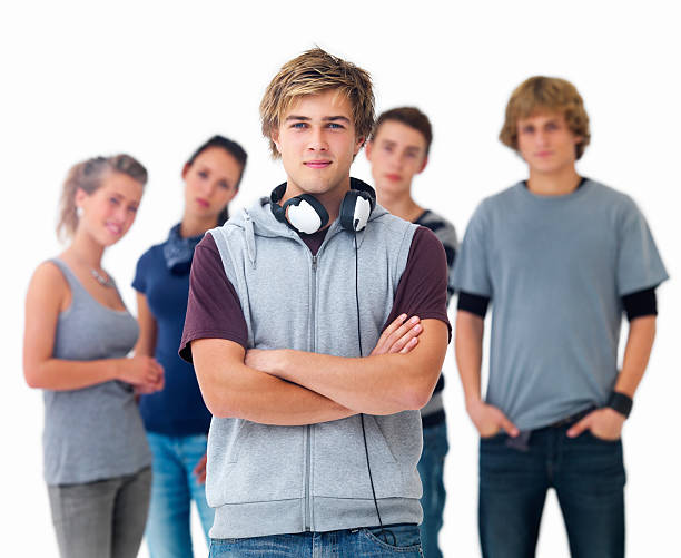 istock Young smiling man with headphones 147250633