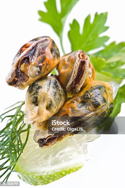 Seafoodmussels Stock Photo - Download Image Now - Appetizer, Boiled, Cold Temperature