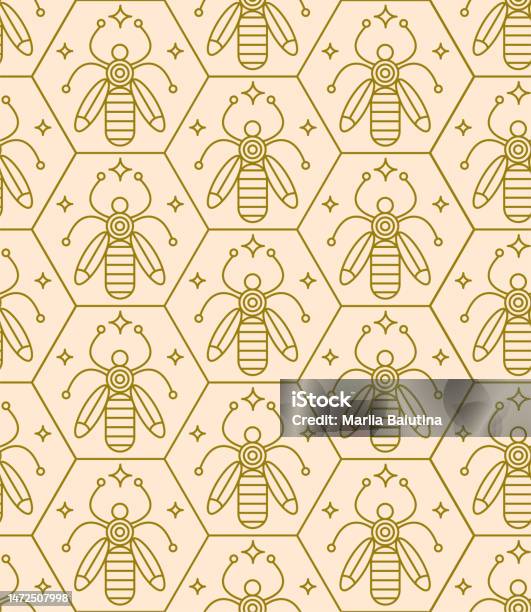 Bee Graphics Patterns Pattern Bee Stock Illustration - Download Image Now - Abstract, Animal ...