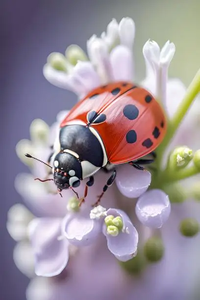 Photo of A ladybug on a flower