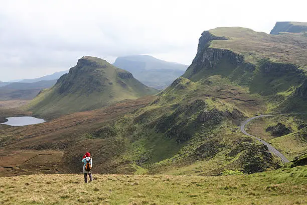 Detail of the Trotternish range viewed from the Quiraing, Isle of Skye