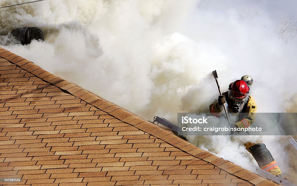 Fighting Fire - Lizenzfrei Feuer Stock-Foto