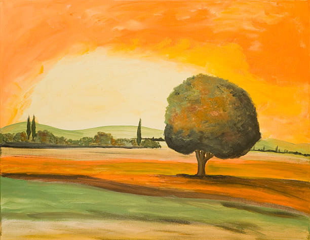 istock Tree in a Tuscany Landscape 147251272