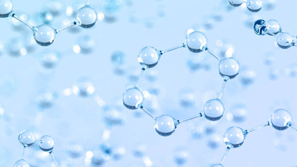 istock Cosmetic moisturizer molecule scientific background. Advertisement for beauty product with blue color. 3d rendering 1472513868