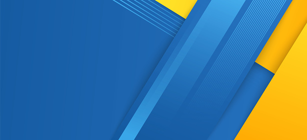 Modern abstract blue and yellow gradient geometric texture corporate business background.