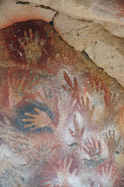 istock Ancient Cave Art, Human Hands, Rhea Feet 147251631