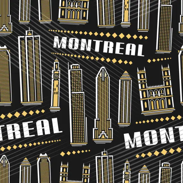Vector illustration of Vector Montreal Seamless Pattern