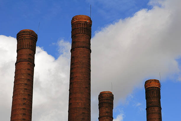istock Brick factory chimney 147252266