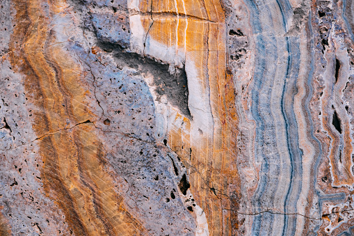 Multilayered and Colored Rock