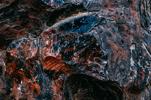 Close-Up Obsidian Rock