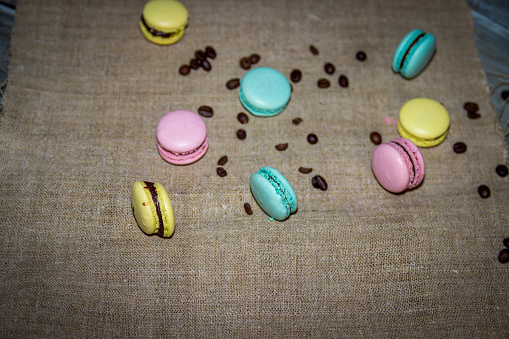 Sweet Pastel Colored Macarons