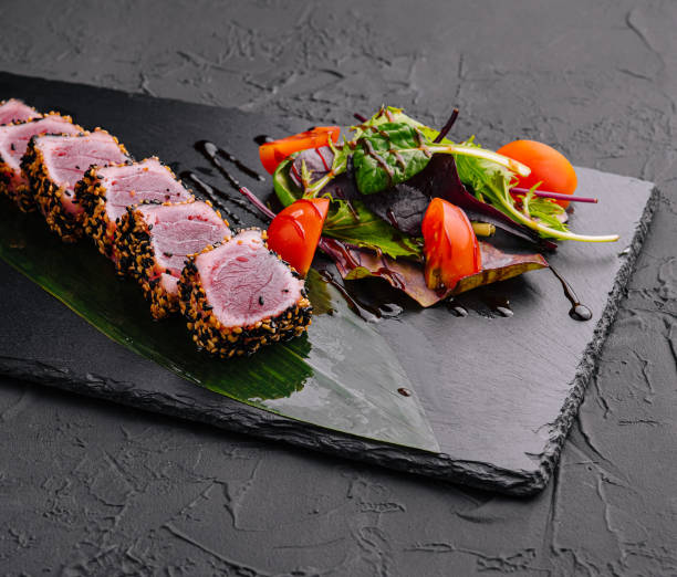 istock sushi tuna steak with sesame seeds 1472530366