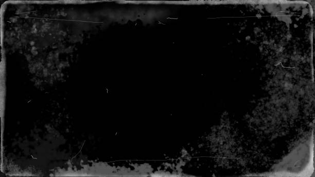 istock Black Grunge Dusty Scratchy Texture abstract background overlay. 1472530885