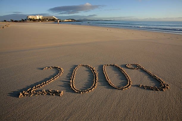 istock New Year's Eve 2009 at beach 147253372